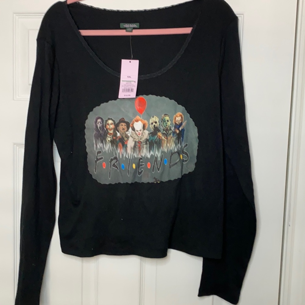 Black Halloween Ribbed Crop Top